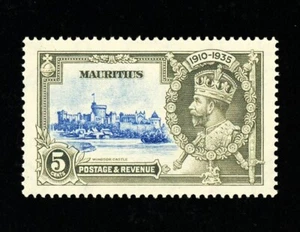 [MAURITIUS] 1925: 5c SG 245f ‚Diagonal Line By Turret‘ error (MNH) - Bild 1 von 3
