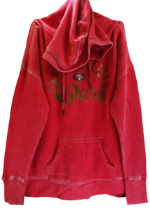 G-III Women's San Francisco 49ers Fade Route Pullover Hoodie, Red, Small