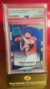 Patrick Mahomes 2017 Donruss OPTIC RC PSA Mint CHIEFS " Goat 2 " Hot 🔥 💎 🔥  - Bild 1 von 1