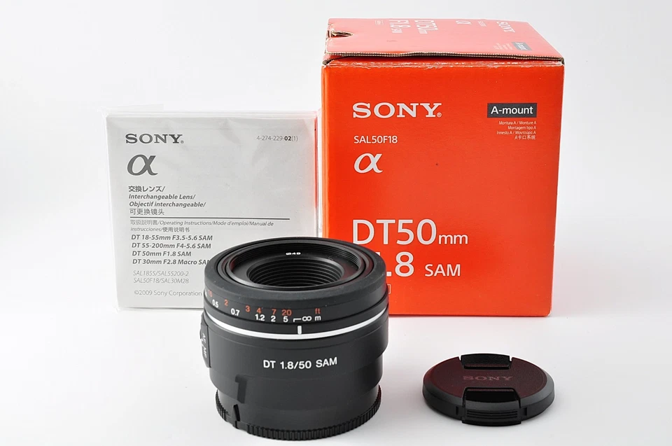 [N Mint  w/Box] Sony DT 50mm F1.8 SAM Lens Sony Alpha (SAL50F18) From Japan #256 - image 1 of 4