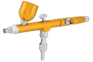 Dual Action Gravity Feed Airbrush Gun Set, 0,3 mm Spray Art Lack Tattoo Nagel Kit - Bild 1 von 8