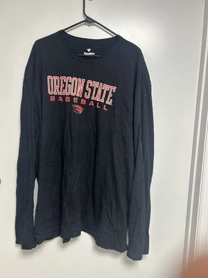 Worn Men’s Fanatics 3XL Oregon State Baseball Black Long Sleeve Top - Image 1 of 3