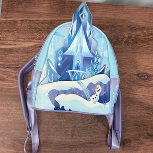 Disney Loungefly Frozen Princess Castle Mini Backpack Olaf Elsa Anna NWT HTF NEW - Picture 1 of 16