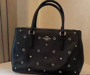 Coach F82131 Lederhandtasche mit Nieten - Bild 1 von 19