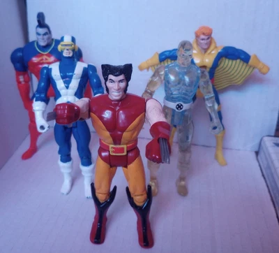 Lote de figuras de acción ToyBiz X-Men años 90 Wolverine Banshee Gladiador Cíclope Hombre de Hielo Foto 1 de 4