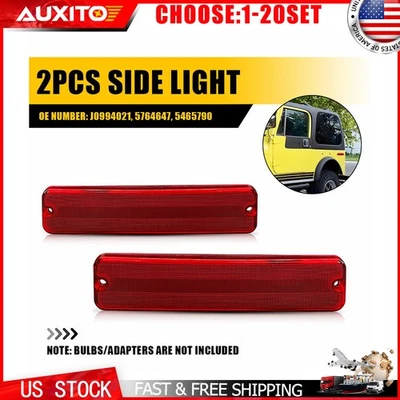Carcasa de luz marcadora lateral guardabarros trasero roja para Jeep CJ5 CJ7 Scrambler 2-10X Foto 1 de 4