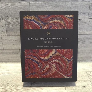 ESV Single Column Journaling Bible Classic Marbled HC Like New No Writing - Picture 1 of 19
