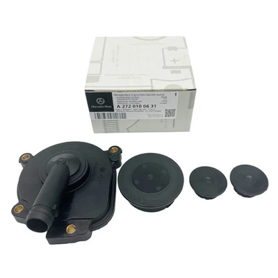 Mercedes Benz Engine Oil Separator Cover+Camshaft Cap Set 2720100631+0009986590 - Imagem 1 de 4
