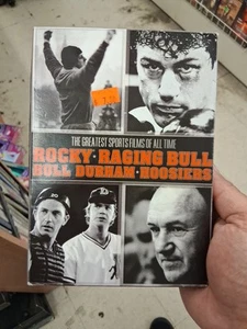 GREATEST SPORTS FILMS/ROCKY/RAGING BULL/BULL DURHAM/HOOSIERS DVD BOX SET - Imagen 1 de 7