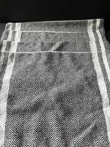 Pier One Baumwolle Tischsets 4er Set schwarz weiß rechteckig Boho - Bild 1 von 9