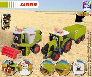 Traktor Trecker Claas Kids Axion Anhänger Sound Schlepper Mähdrescher 3er Set Ne - Bild 1 von 6
