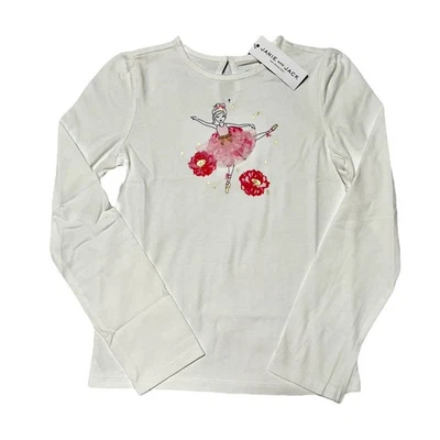 Camiseta Flor Bailarina Janie And Jack Nueva con Etiquetas Talla 10 Foto 1 de 4