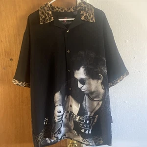 Camisa De Colección Libélula Rolling Stones Keith Richards Leopardo Talla XL - Imagen 1 de 5