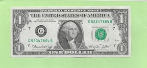 1974 ..UNCIRC $1  G 5234 7864 B  .... 1974  $1  G-B     NICE NOTE      FRN - Picture 1 of 2