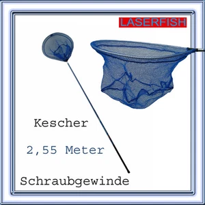 LASERFISH ANGEL-KESCHER 2,55 m 2TEILIG KESCHERKOPF UND KESCHERSTIEL S-GEWINDE - Bild 1 von 1