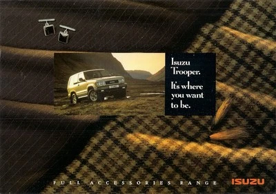 Isuzu Trooper Accessories 1992-1995 UK Market Sales Brochure - Image 1 of 2