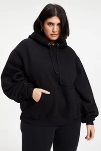Good American New Womens Size 4 Black Good Boyfriend Hoodie - Picture 1 of 6