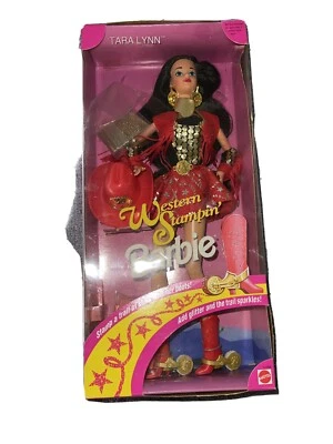 Винтажная кукла Barbie ковбойка Western Stampin' Tara Lynn 1993 Mattel 10295 никогда не доставалась из коробки - Изображение 1 из 4