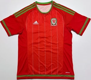 Wales 2015/2016 Home Red CYMRU Adidas Mens Shirt Jersey Football Soccer Size M - Picture 1 of 8