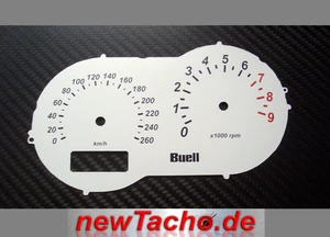 Buell XB12S Tachoscheibe Gauge XB XB9S Tacho dial plates Tuning face disk kmh - Picture 1 of 2