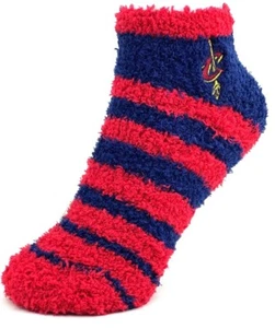 Cleveland Cavaliers Cardinal Navy Stripe Fuzzy Quarter Socks Logo Navy Band - Bild 1 von 3