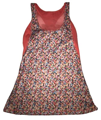 Sujetador sin mangas Lululemon para mujer de malla With Me talla 6 floral coral naranja gimnasio deportivo Foto 1 de 4