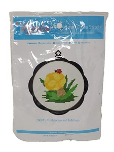 Maydear Kreuzstich-Set DK051 Pilze und Marienkäfer Ägyptische Baumwolle Zahnseide - Bild 1 von 5