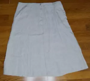 NWT Talbots Plus Size Women's 22W Beige Linen Pockets A-Line Western Midi Skirt - Picture 1 of 9