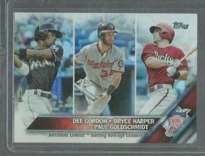 2016 Topps Rainbow Foil #338 Paul Goldschmidt/Dee Gordon/Bryce Harper LL - Picture 1 of 1