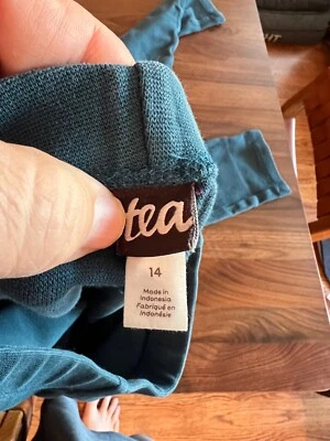 Leggings para niña Tea Collection talla 14 verde azulado Foto 1 de 2