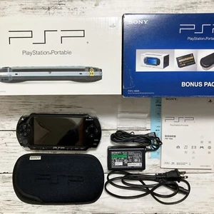 SONY PSP -1000 PSP1000 Black Console Bonus Pack Playstation Region free JAPAN - Picture 1 of 15