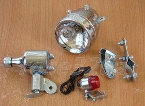 New Bicycle Motorized Bike Friction Generator Dynamo Headlight Tail Light 12V 6W - Picture 1 of 2