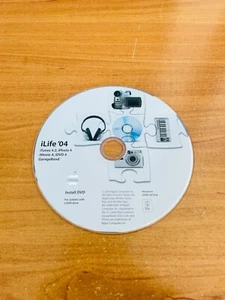 APPLE ILIFE 04 (2004) INSTALL DVD (ITUNES / IPHOTO / IMOVIE / IDVD / GARAGEBAND) - Photo 1/2