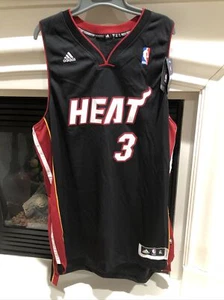Miami Heat Dwayne Wade Mens Black XL Adidas Black 2012 Swingman Jersey NEW - Picture 1 of 11