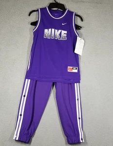 Nike Big Kids' Tear-Away Basketball Pants and Jersey Set Medium Purple NWT - Picture 1 of 19