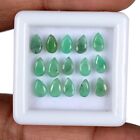 16 Pcs Untreated Natural Colombian Emerald Setting Size Pear Cut Loose Gemstones