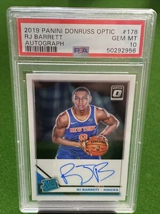 Donruss Optic RJ Barrett Rookie 2019-20 automático “en tarjeta” RC 🔥 PSA 10 🔥 Knicks - Imagen 1 de 1
