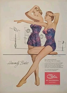 1952 vintage Cole Of California Swimsuits Advertisement, Heavenly Bodies - Picture 1 of 1