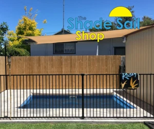 95% UV  2m x 6m Shade Sail Sun Heavy Duty 280GSM Rectangle  BEIGE 2 x 6 m 5 Year - Picture 1 of 14