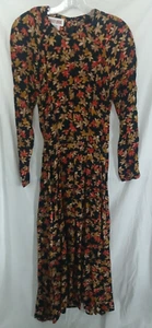 Vintage Maggy London Floral Dress Size 6 - Long Sleeve - Bild 1 von 8