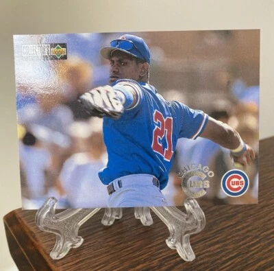 1996 Collector's Choice Silver Signature #403 Sammy Sosa Cubs Checklist RARE SP - Image 1 of 2