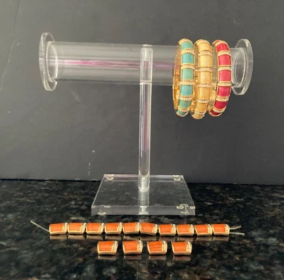 Joan Rivers Citrus Brights Stretch Bracelet/Blue/Coconut White/Berry Pink/Mango - Image 1 of 2