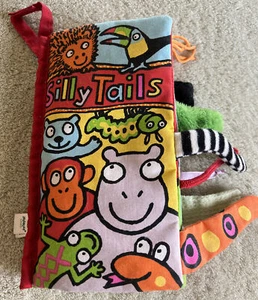 Jellycat London SILLY TAILS Libro de Tela de Bebé Arrugado Hipo Mono Lagarto - Imagen 1 de 10