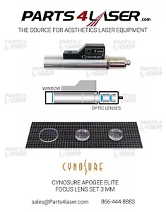 Cynosure Apogee ELITE+ Lente de enfoque 3 mm, Elite Plus Lente de enfoque 3 mm Kit de óptica - Imagen 1 de 4