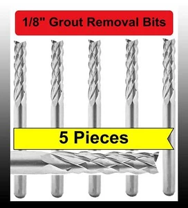 1/8" Grout Removal Tool / Bit (FIVE Pieces) for Dremel Rotozip Premium Carbide - Picture 1 of 2