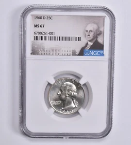 MS67 1960-D Washington Quarter 25c Special Label NGC - Picture 1 of 5