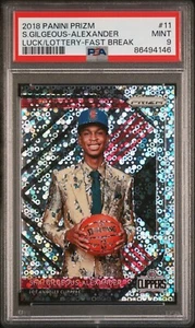 2018 Panini Prizm Fast Break Shai Gilgeous-Alexander Luck Lottery #11 RC PSA 9 - Picture 1 of 2