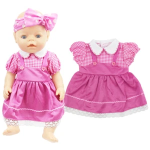 Abito abito bambola COSDOLL bambina rosa abito abito per bambola rinata 15 ~ 17 pollici - Foto 1 di 12