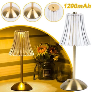 LED Table Lamp Touch Crystal Desk Lamp Dimmable Reading Lamp Bedside Light USB - Picture 1 of 12