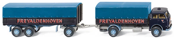 WIKING - Camion 4x2 MAN baché avec la remorque 3 essieux bachée - 1/87 - WIK0... - Photo 1/1